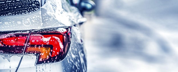 Soapy Car at Car Wash