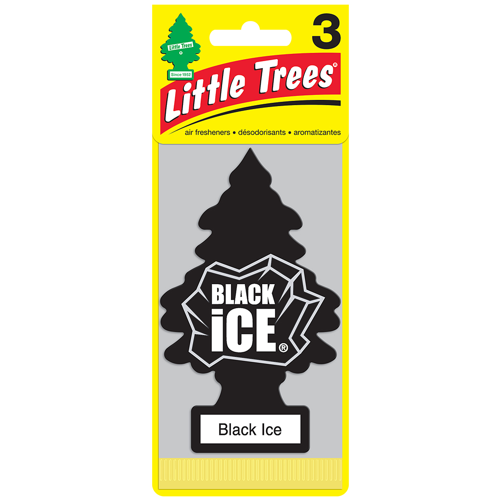 Little Tree Air Freshener 3 Pack - Black Ice CASE PACK 8