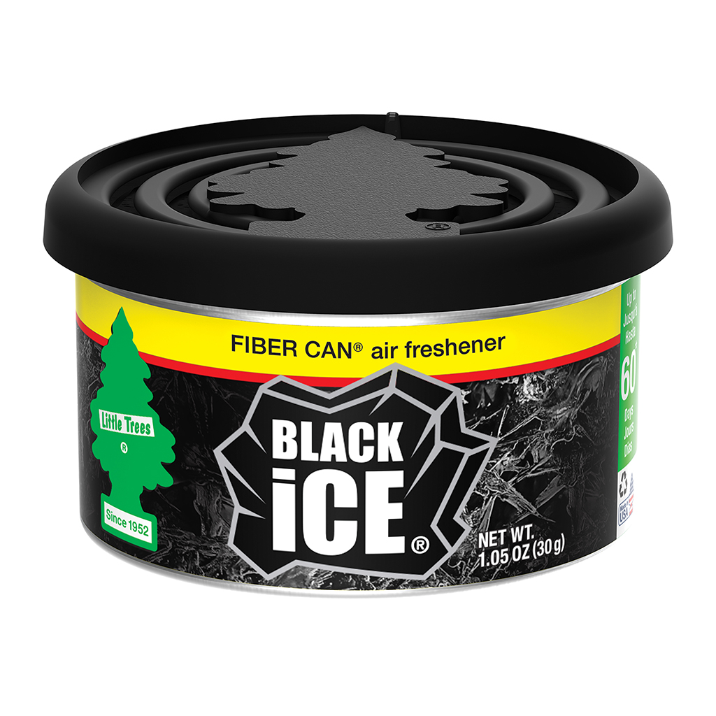 Little Tree Fiber Can Air Freshener- Black Ice CASE PACK 4