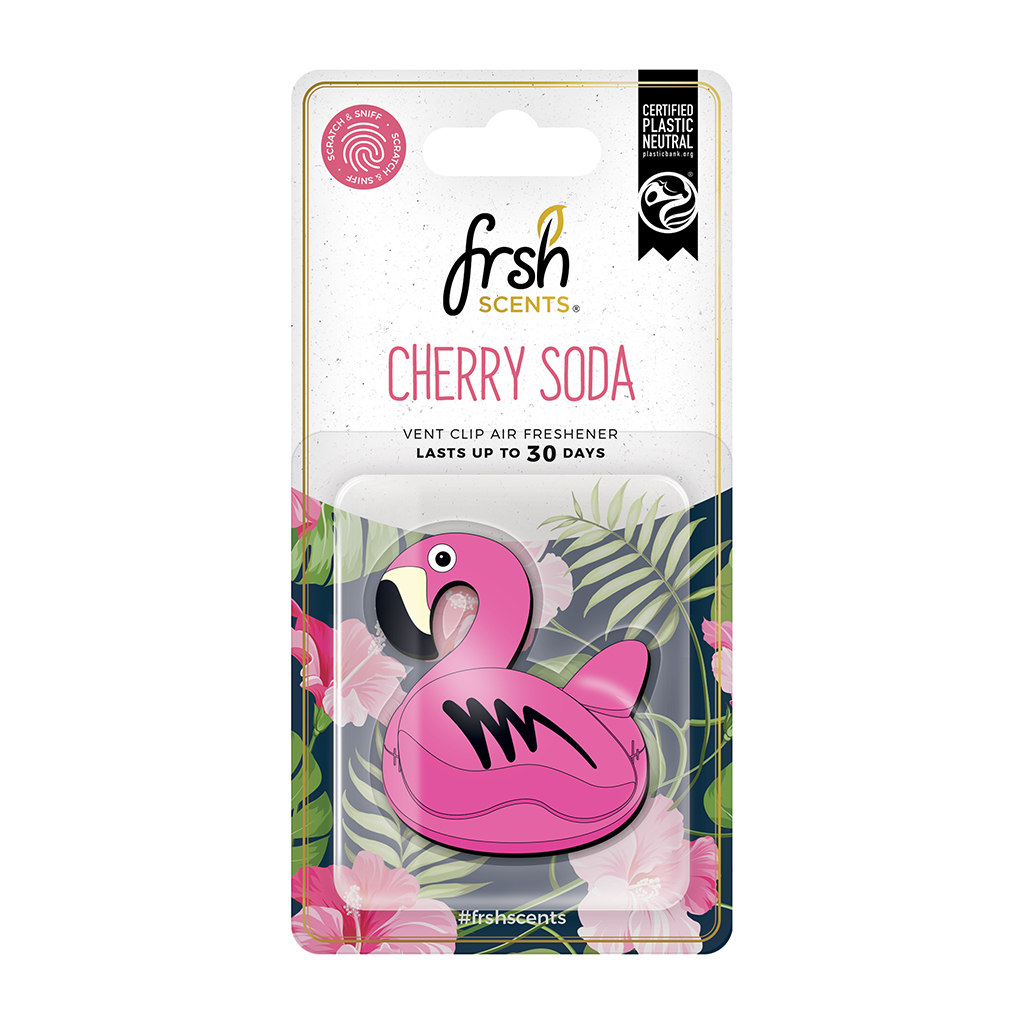 FRSH Flamingo Inflatable 3D Vent Clip - Cherry Soda CASE PACK 24