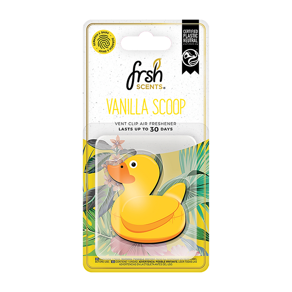 FRSH Duck Inflatable 3D Vent Clip - Vanilla Scoop CASE PACK 24