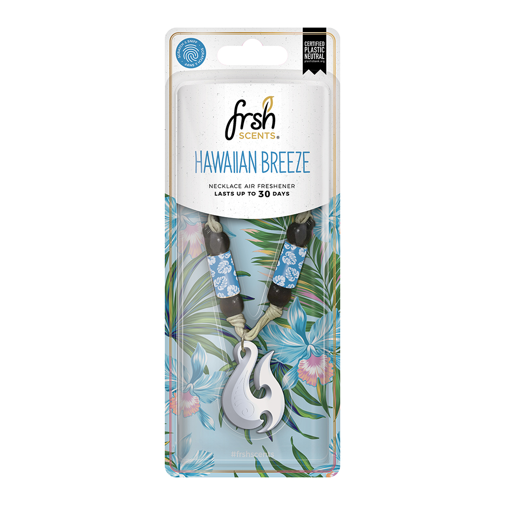 FRSH Fishhook Necklace Hanging Air Freshener - Hawaiian Breeze CASE PACK 6