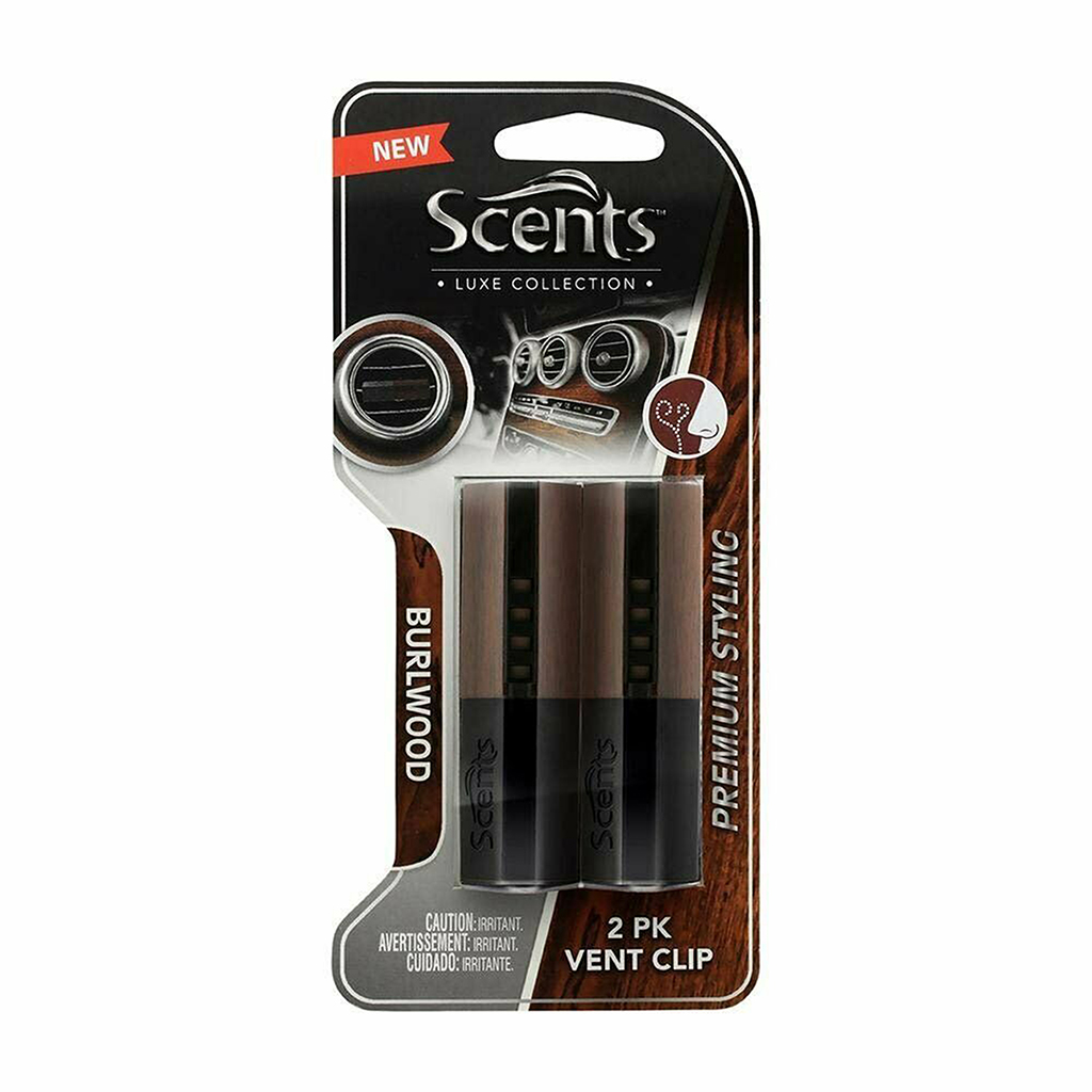 Auto Expressions Vent Clip Air Freshener- Burlwood