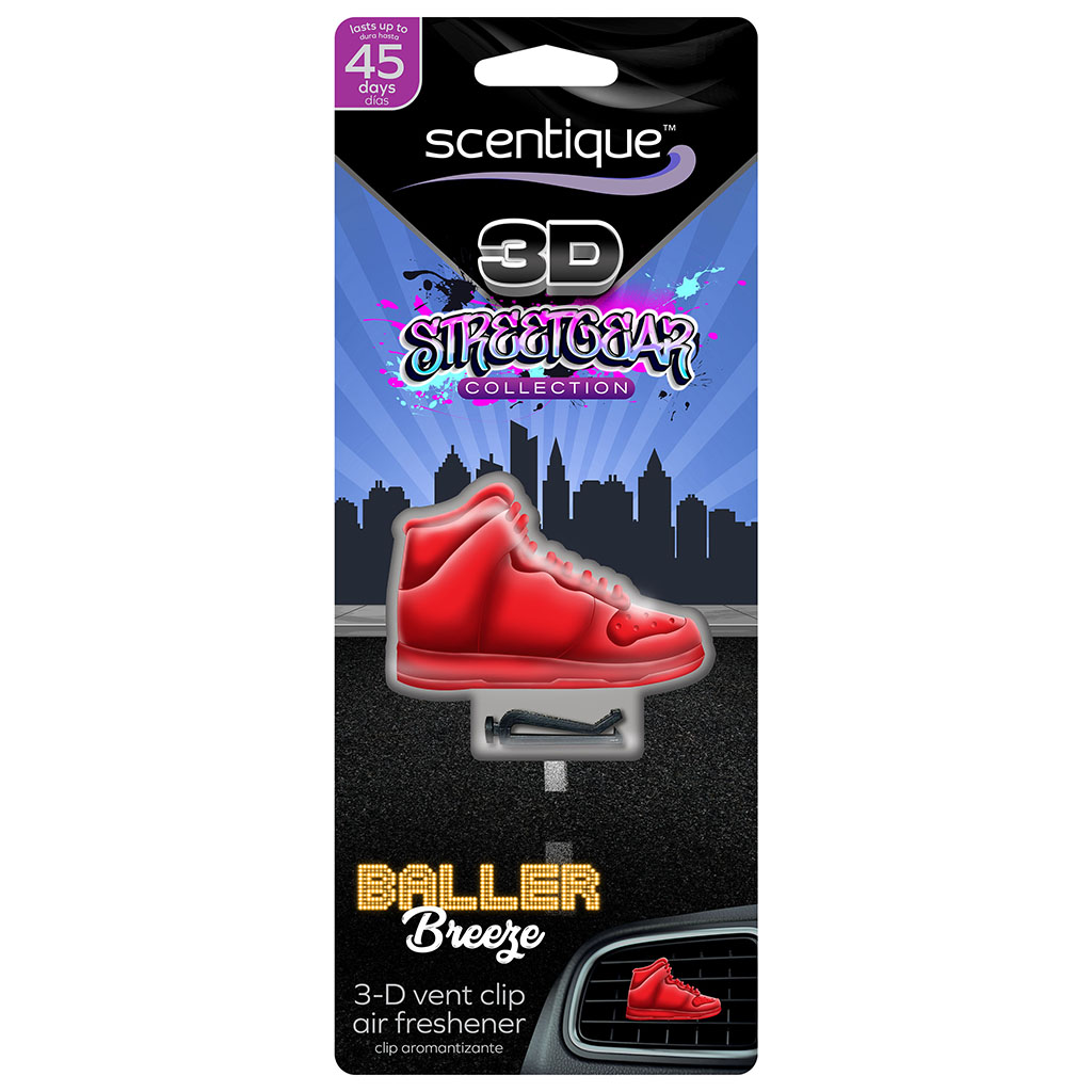 Scentique 3D Sneaker Air Freshener - Baller Breeze CASE PACK 6