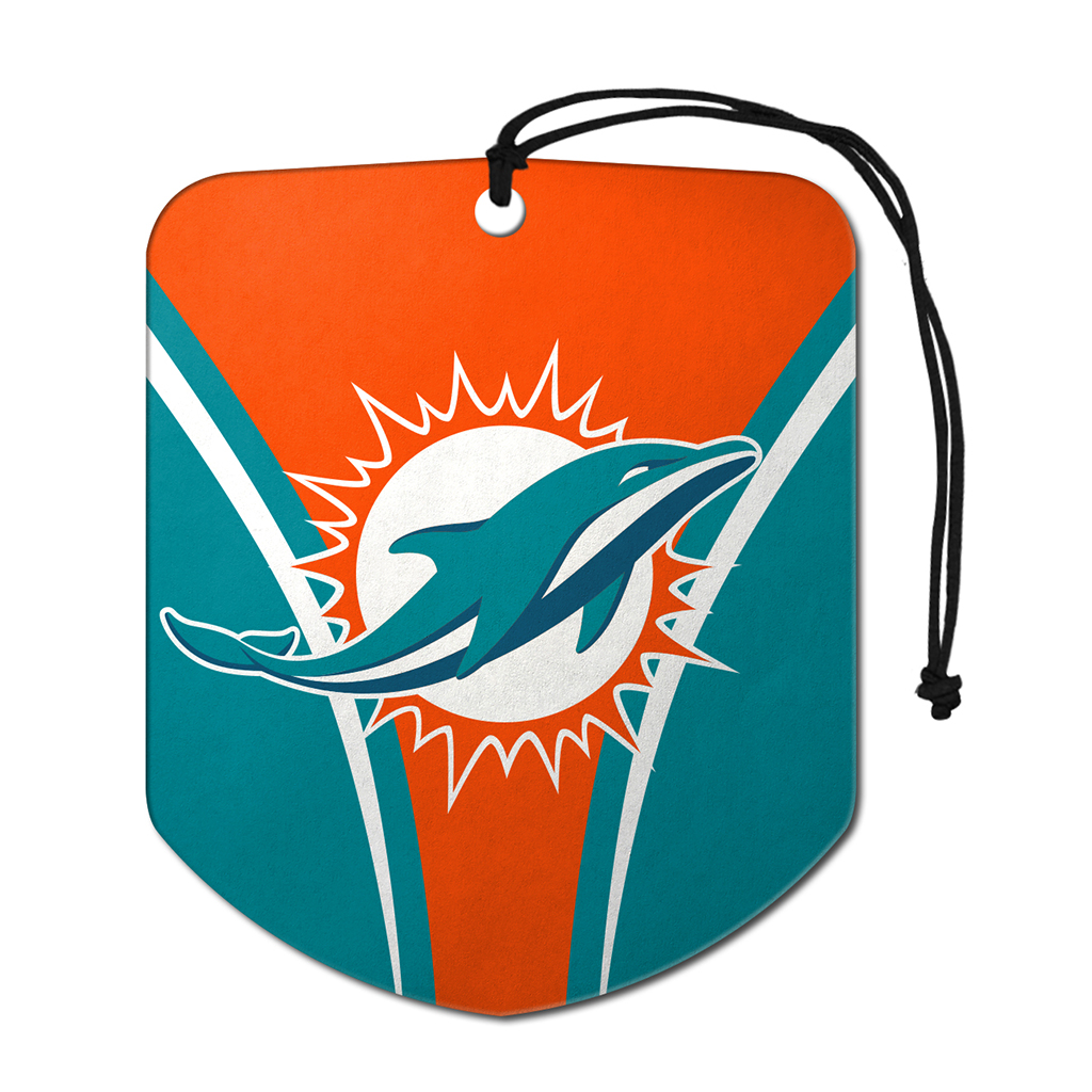 Sports Team Paper Air Freshener 2 Pack - Miami Dolphins CASE PACK 12