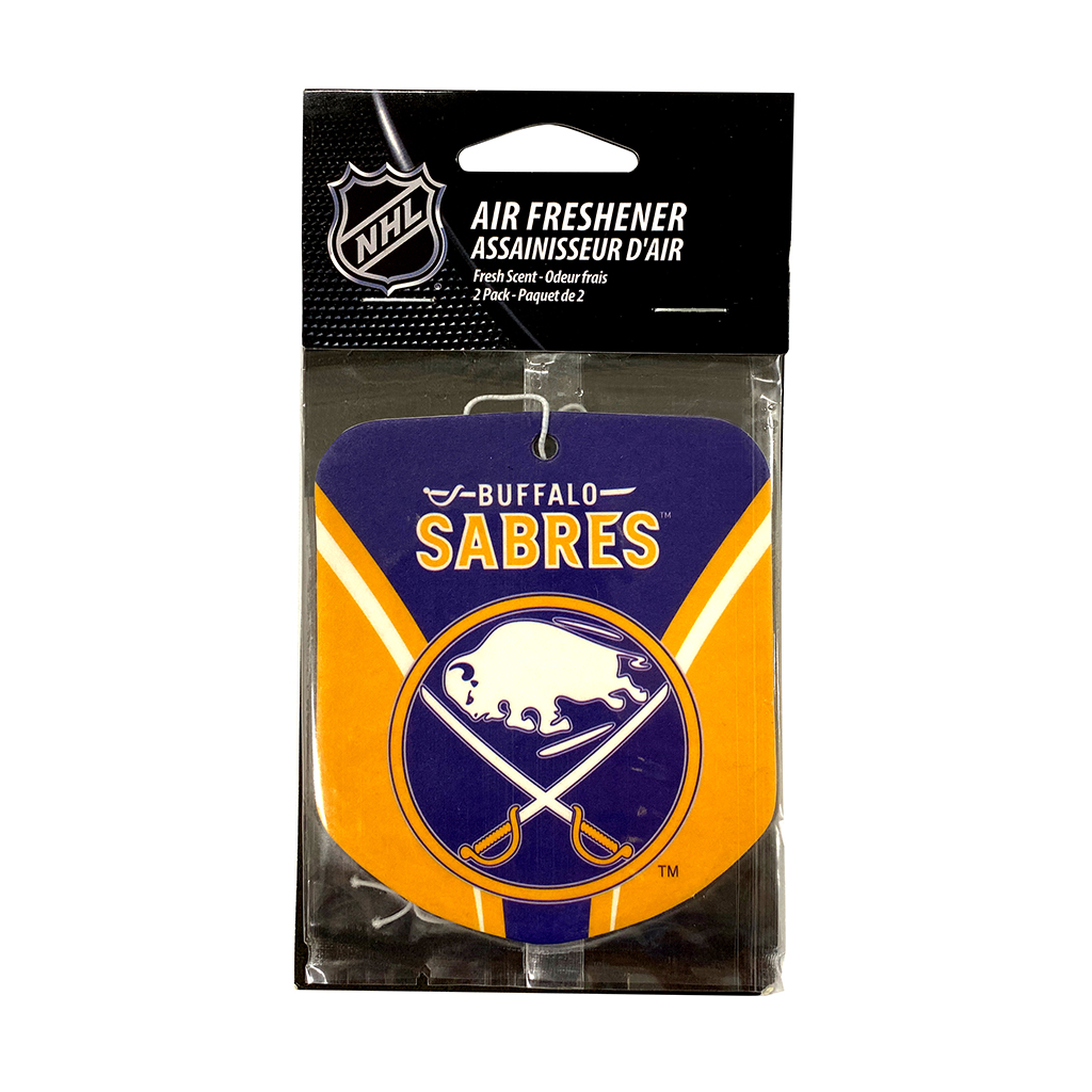 Sports Team Paper Air Freshener 2 Pack - Buffalo Sabres CASE PACK 12