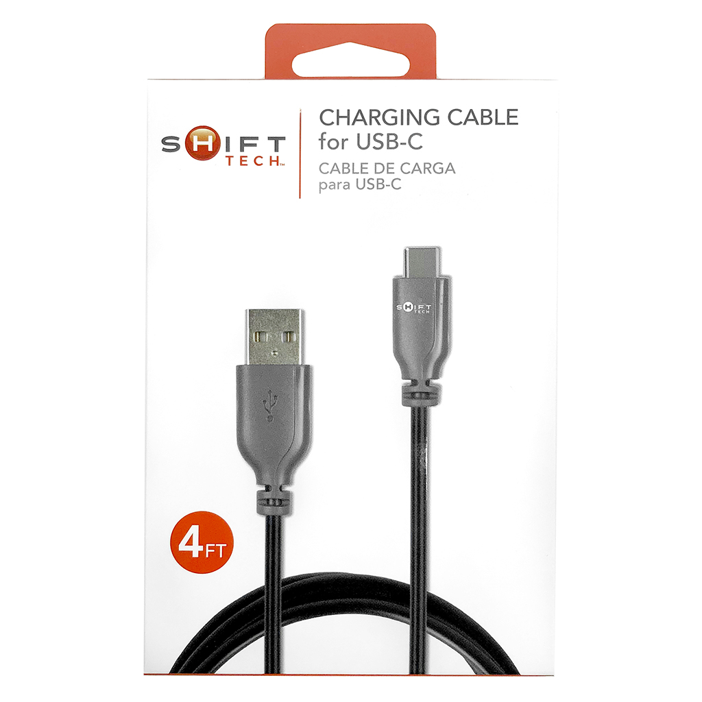 Shift Tech Type C PVC Cable Black/Gray4ft CASE PACK 12