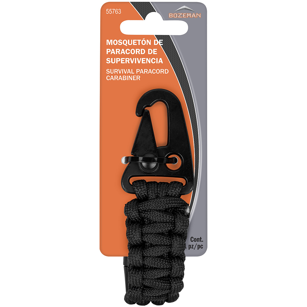 Bozeman Survival Paracord Carabiner CASE PACK 48