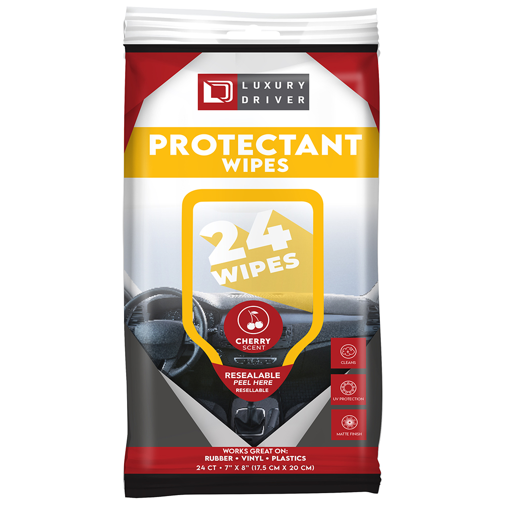 Luxury Driver Protectant Wipes 24 Count - Cherry CASE PACK 6