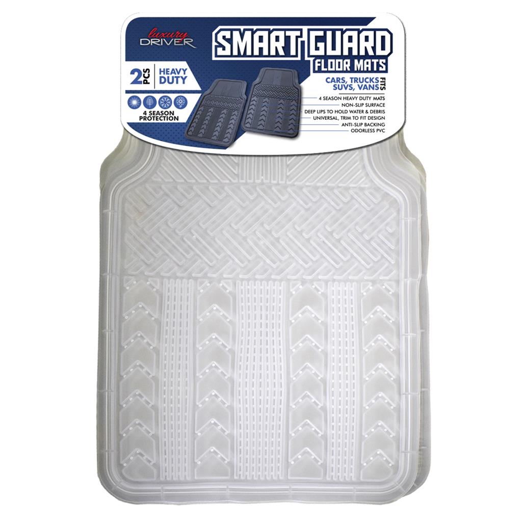 Heavy Duty 2 Piece Winter All Weather Car Mat - Clear