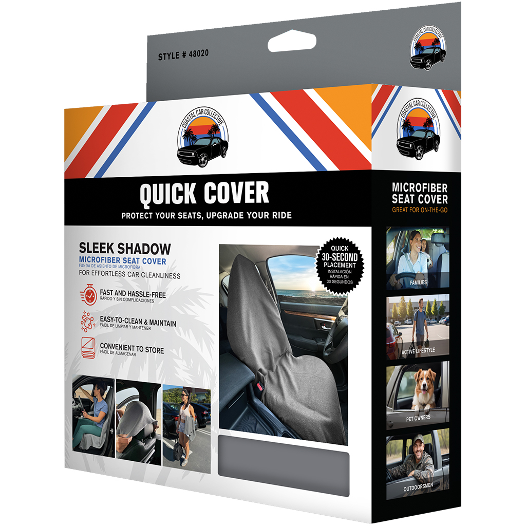 Coastal Car Collective Microfiber Seat Cover - Sleek Shadow