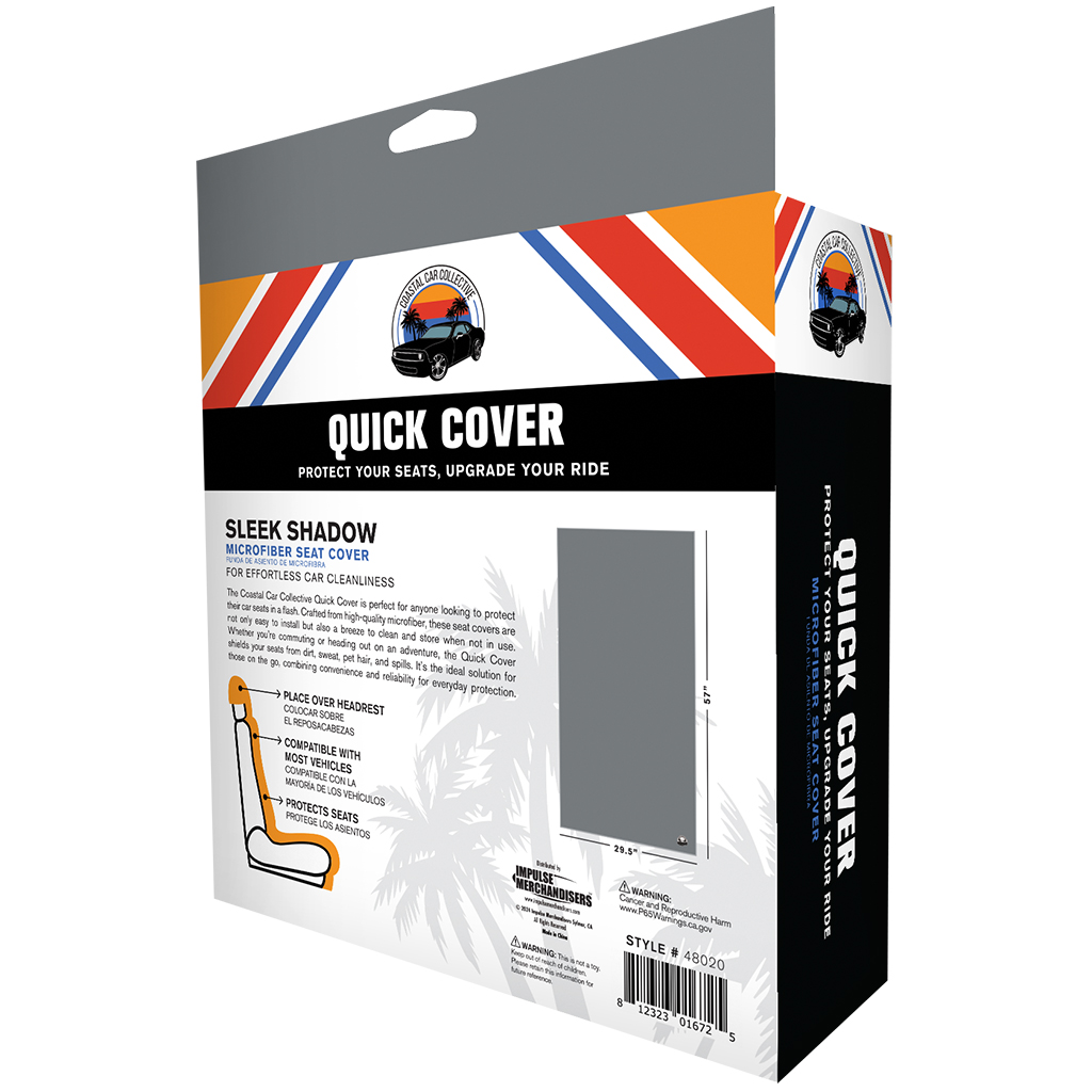 Coastal Car Collective Microfiber Seat Cover - Sleek Shadow