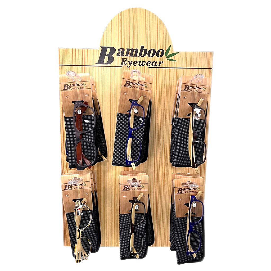 Bamboo Assorted Eyewear Display - 72 Pieces