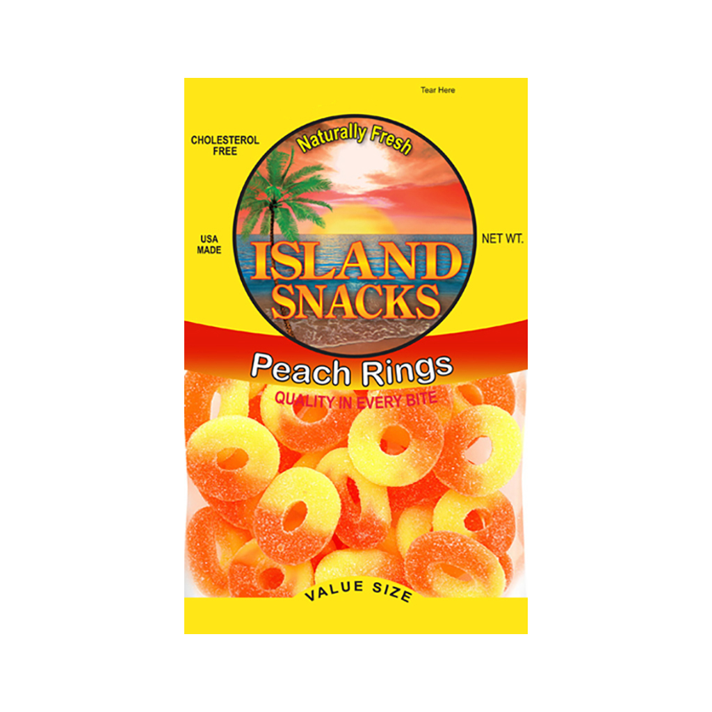 Sour Gummy Peach Rings CASE PACK 6