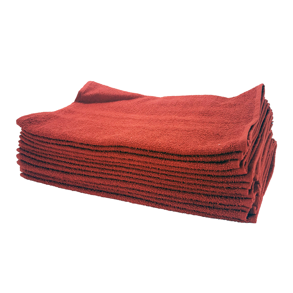 Cotton Terry Towel 16 x 24 1 Dozen- Red