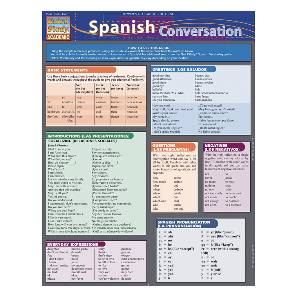 Quick Study-Spanish Conversation - 5 Pack