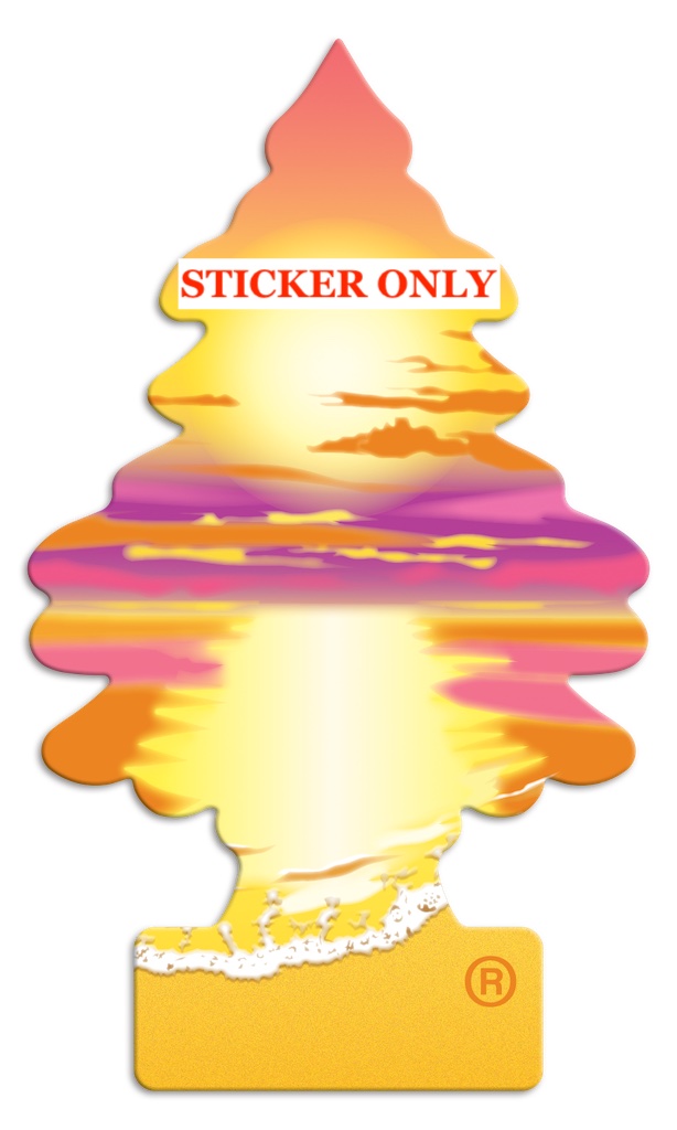 Little Tree Decal Sunset Beach - Sticker Only