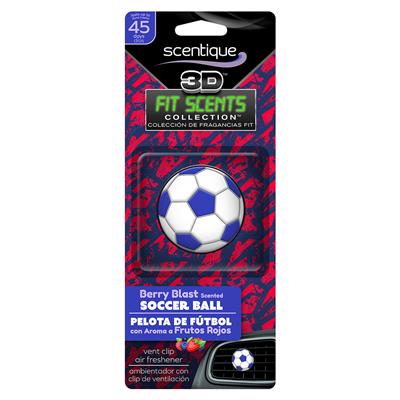 Scentique 3D Soccer Ball Air Freshener - Berry Blast CASE PACK 6
