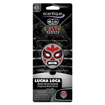 Scentique 3D Lucha Loca Air Freshener - Black Velvet CASE PACK 6