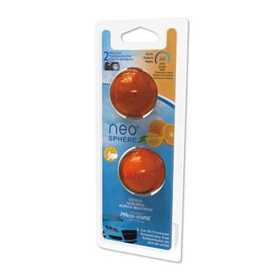 Neo Sphere Vent Clip Air Freshener 2 Pack- Citrus CASE PACK 4