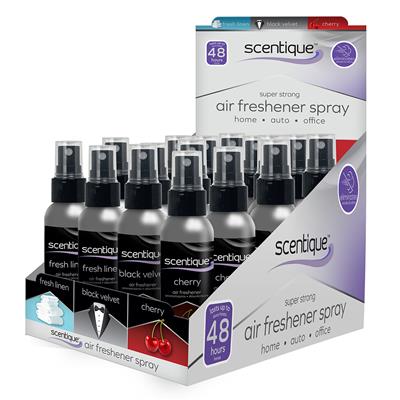 Scentique Spray Air Freshener 16 Piece Assortment 2 Ounce Display