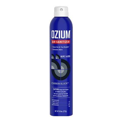 Ozium Air Sanitizer Spray Can 8 Ounce - Carbon Black CASE PACK 6