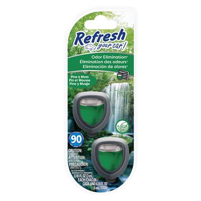 Refresh Mini Membrane Air Freshener 2 Pack - Pine and Moss CASE PACK 4