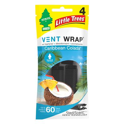 Little Tree Vent Wrap Air Freshener - Caribbean Colada CASE PACK 4