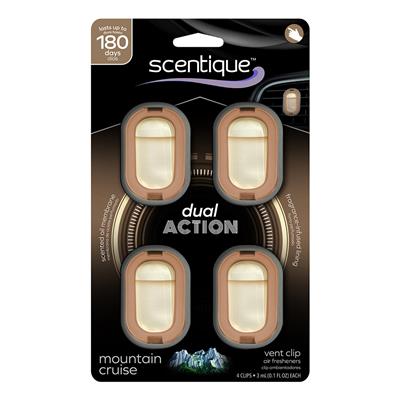 Scentique Vent Clip 4 Pack - Mountain Cruise CASE PACK 6