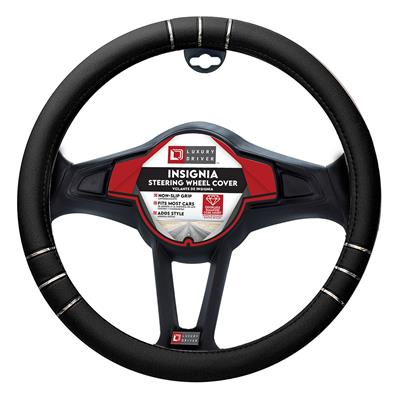 Luxury Driver Steering Wheel Cover - Insignia Black