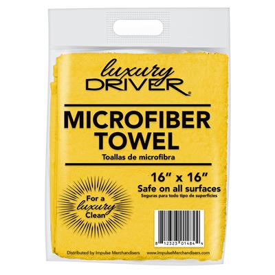 Luxury Driver 16 Inch X 16 Inch Wrapped Microfiber Towel - Yellow