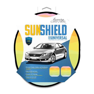 Luxury Driver Sun Shield Classic Twist Black & White Vibes - Universal