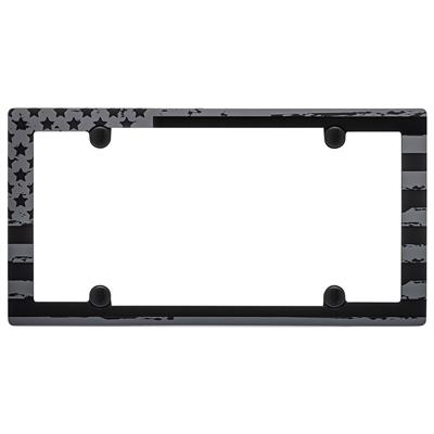 Metallic USA Flag License Plate Frame CASE PACK 4