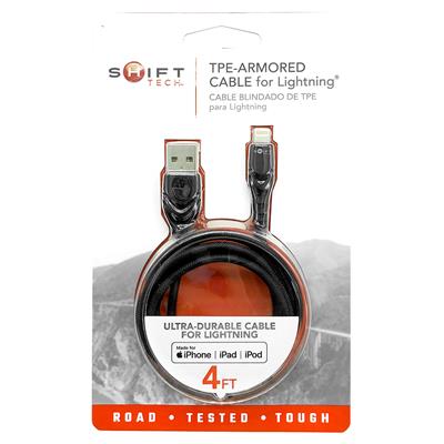 Shift Tech Lightning King Kong Cable Gray/Black 4ft CASE PACK 12