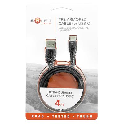 Shift Tech Type C King Kong Cable Gray/Black 4ft CASE PACK 12