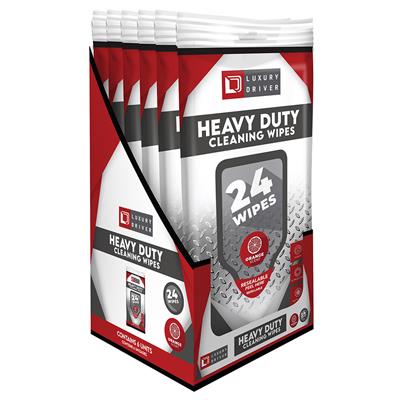 Luxury Driver Heavy Duty Degreaser XL Wipes 20 Count - Citrus CASE PACK 6