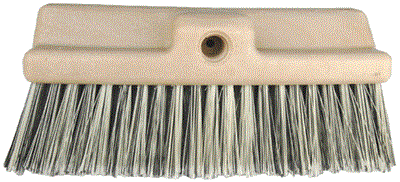 Erie Bi-Level Triple Surface Fountain/Foam Brush - Black and White CASE PACK 12