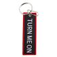 Turn Me On Embroidered Woven Key Chain CASE PACK 12