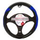Luxury Driver Steering Wheel Cover - Scallop Grip Blue