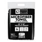 Luxury Driver 16 Inch x 16 Inch Microfiber Dry Vending Towel - 100ct  - Black